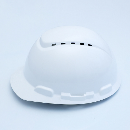 Каска защитная модель H-700N-VI, с вентиляцией. Белая. С храповиком Каска защитная модель H-700N-VI, с вентиляцией. Белая. С храповиком