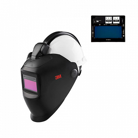 Щиток защитный лицевой сварщика 3M 10V QR c рейкой
