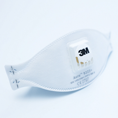 Полумаска фильтр. 3М Aura модель 9322+ класс защиты FFP2 NR D