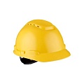 Каска защитная модель H-700N-GU, с вентиляцией. Желтая. С храповиком Каска защитная модель H-700N-GU, с вентиляцией. Желтая. С храповиком