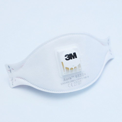 Полумаска фильтрующая 3М Aura модель 9332+ класс защиты FFP3 NR D Полумаска фильтрующая 3М Aura модель 9332+ класс защиты FFP3 NR D