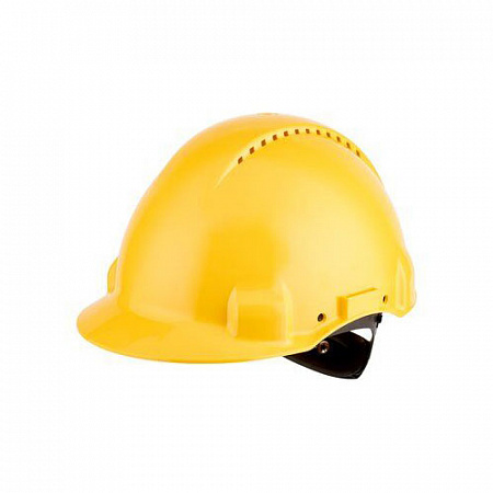 Каска защитная G3000NUV-GU желтая, с вентиляцией, с храповиком