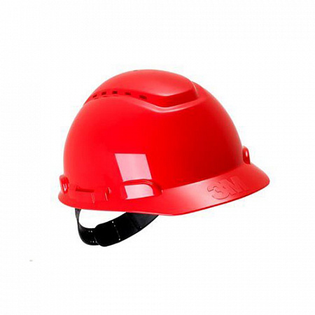 Каска защитная модель H-700C-RD, c вентиляцией. Красная