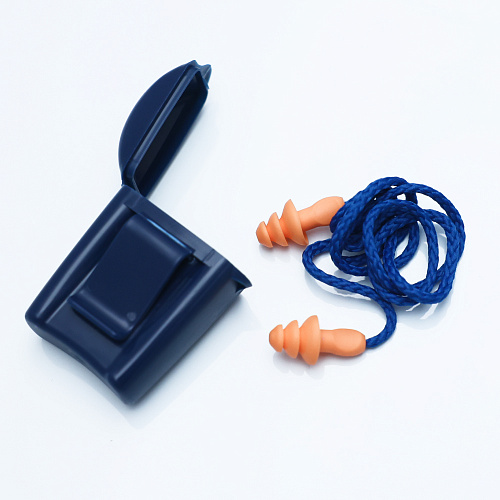 Противошумные вкладыши 1271 многоразовые со шнурком в контейнере Противошумные вкладыши 1271 многоразовые со шнурком в контейнере