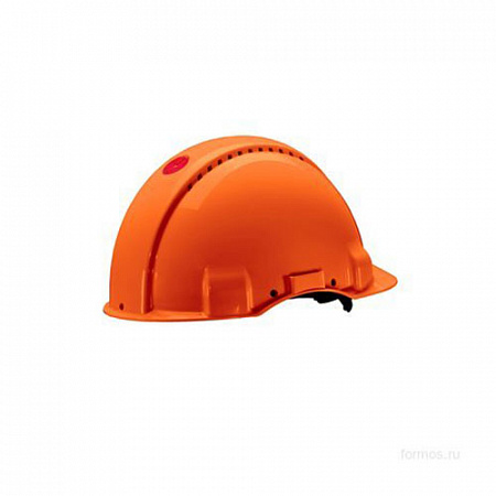 Каска защитная G3000NUV-OR оранжевая, с вентиляцией, с храповиком