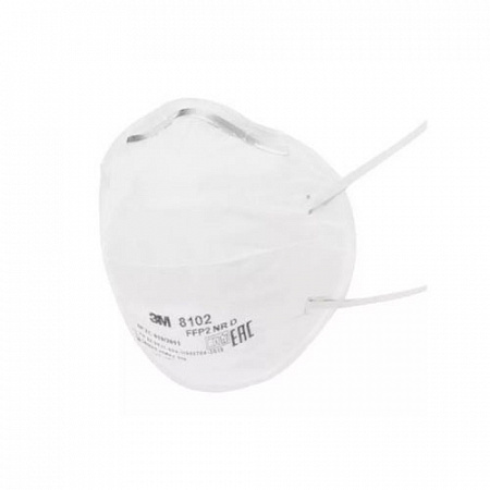 Полумаска модель 8102 класс защиты FFP2 NR D. (12 ПДК). Купольный